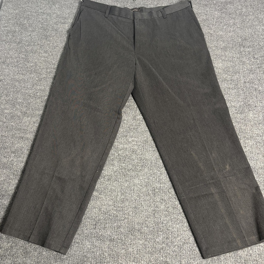 Dockers D3 Classic Fit Mens Charcoal Gray Flat Front Dress Pants 40x30